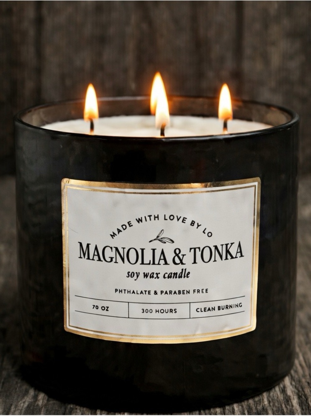 BIG ASS CANDLE 
Large Room Candle
Magnolia & Tonka Soy Candle